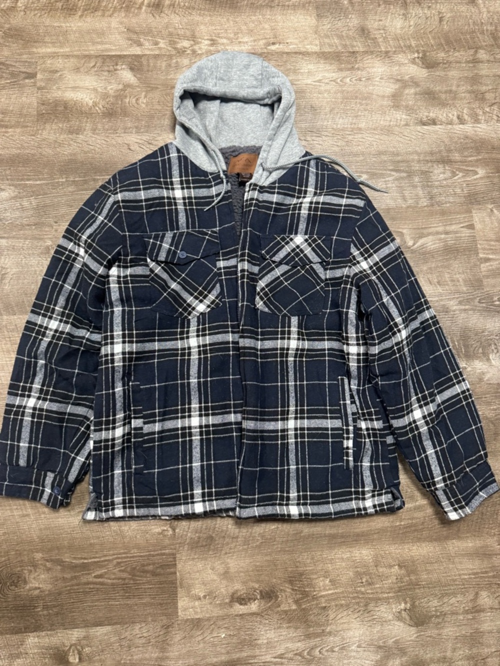 Mountain Ridge Hooded Flannel Jacket Size XL